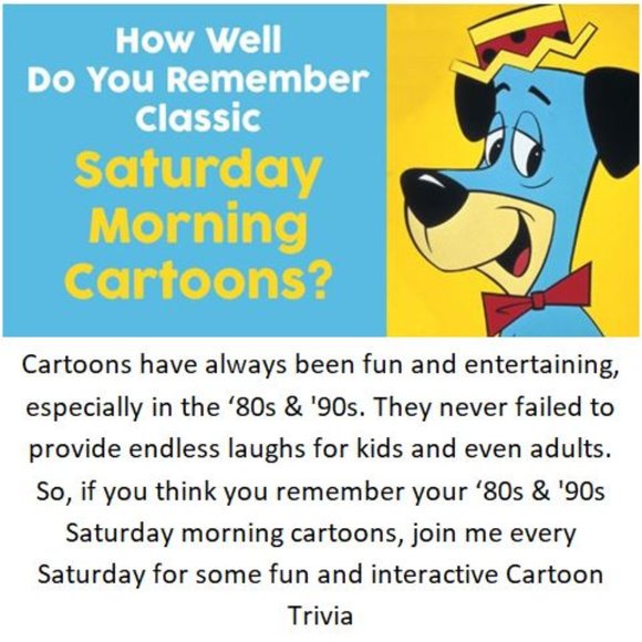 ⭐️COFFEE AND CARTOONS RE-IMAGINE-SATURDAY MORNING SHARE SHOW 11AM⭐️ - Picture 5 of 13